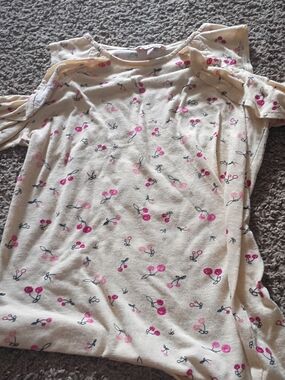 Juicy Couture Cream Tee with Pink Cherry Print